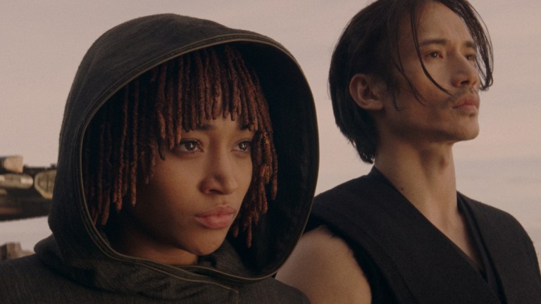 Osha Aniseya (Amandla Stenberg) and the Stranger in Lucasfilm's THE ACOLYTE, season one, exclusively on Disney+