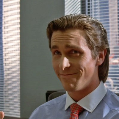 Christian Bale as Patrick Bateman in American Psycho