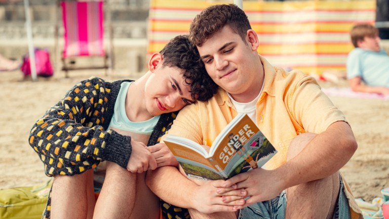 Joe Locke and Toby Donovan in Heartstopper season 3.