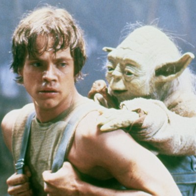 Luke Skywalker and Yoda in Star Wars: The Empire Strikes Back