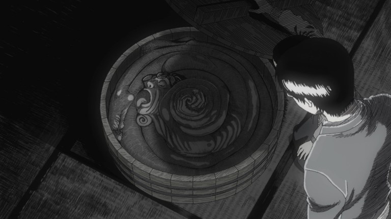 Spirals seen in Junji Ito's Uzumaki anime on Adult Swim.