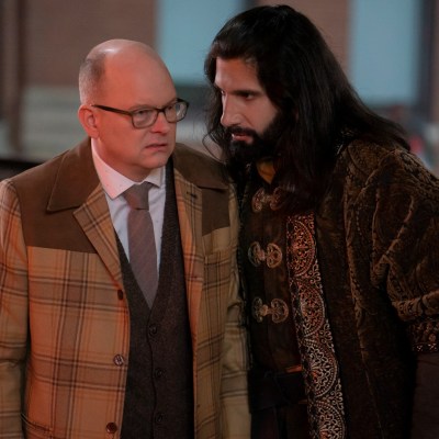 Colin Robinson (Mark Proksch) and Nandor (Kayvan Novak) in What We Do in the Shadows